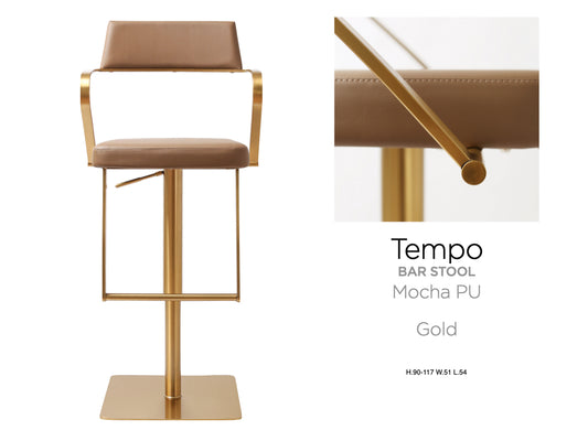 Tempo Barstool Gold