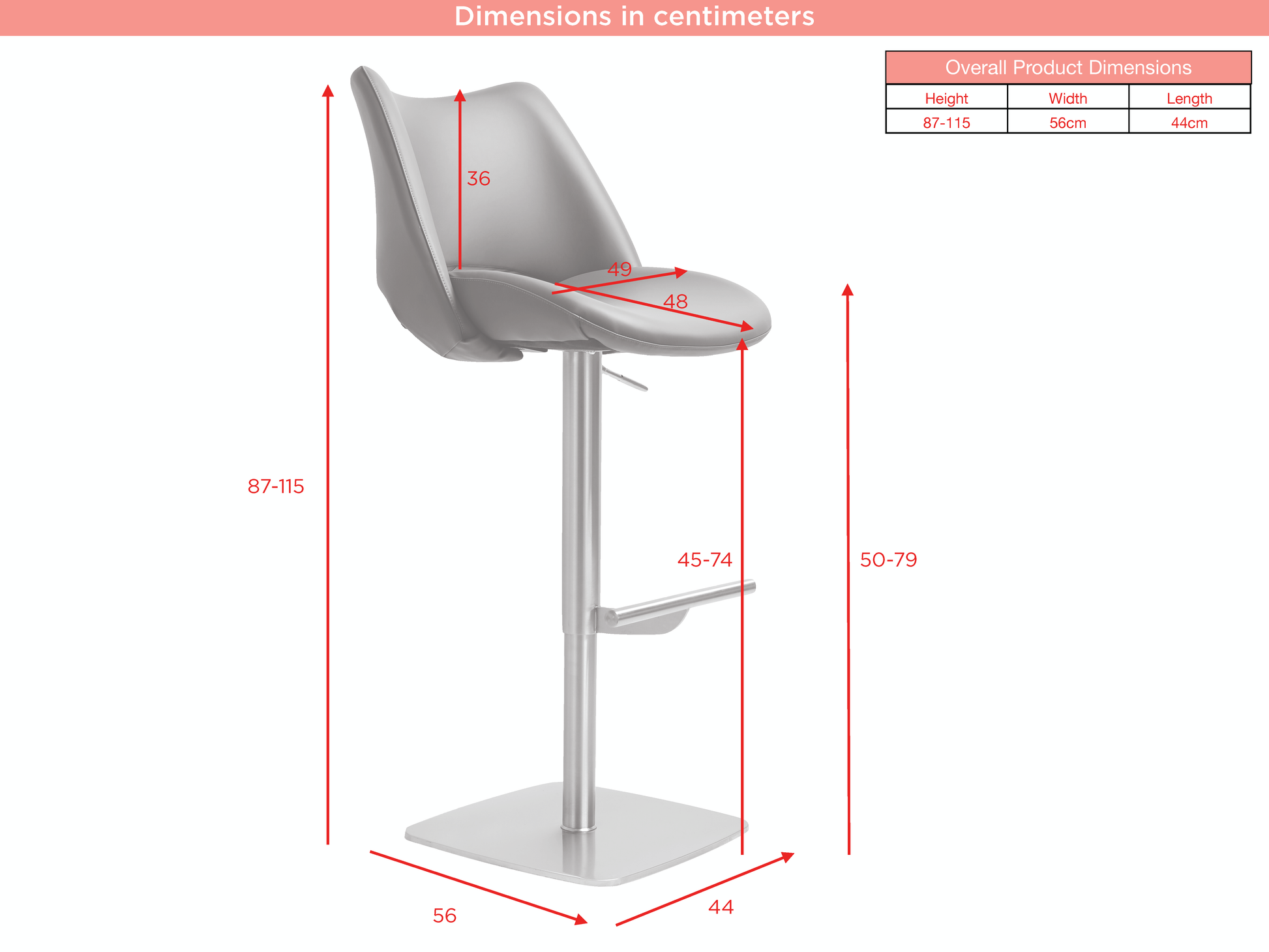 Contour Barstool Gold