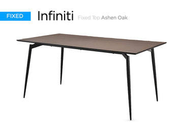 Infiniti Fixed Top Dining Table- Ashen Oak