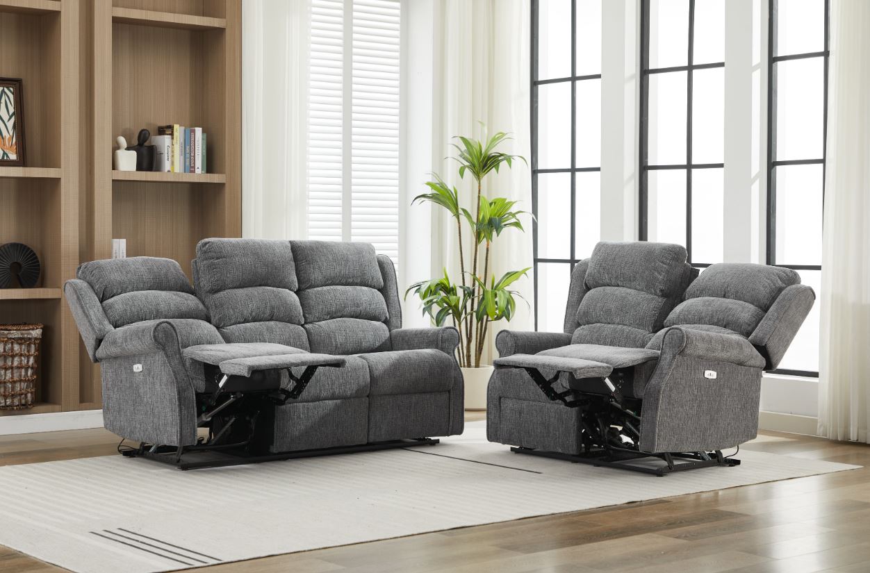 Regency 3+2 Electric Sofa Suite- Anthracite