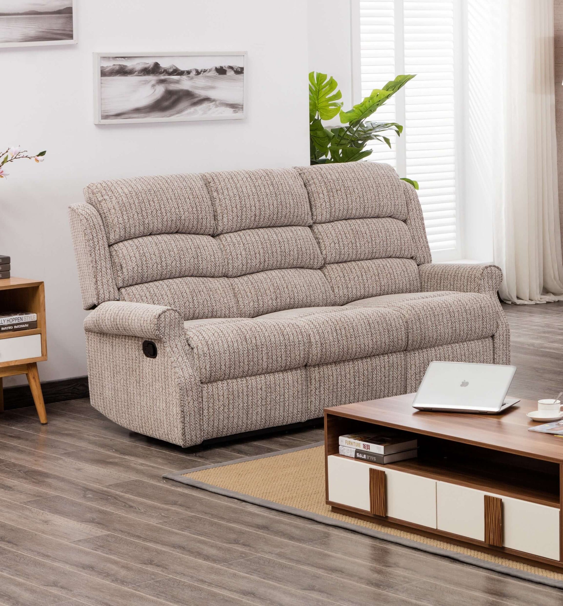 Windsor 3 Seater Recliner Natural