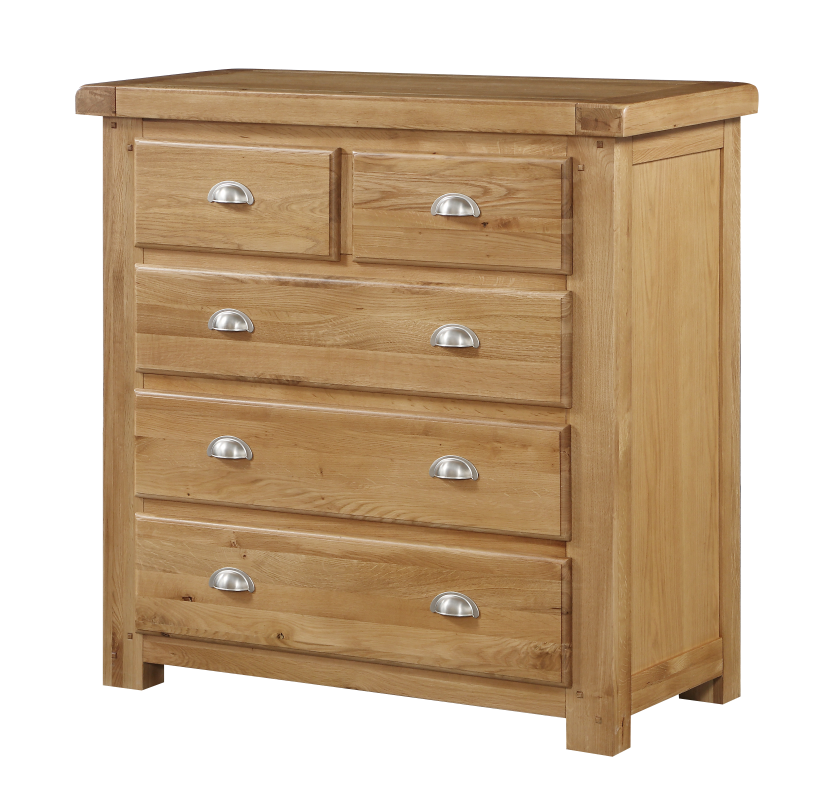 Newbridge Oak 2 over 3 Chest of Drawers