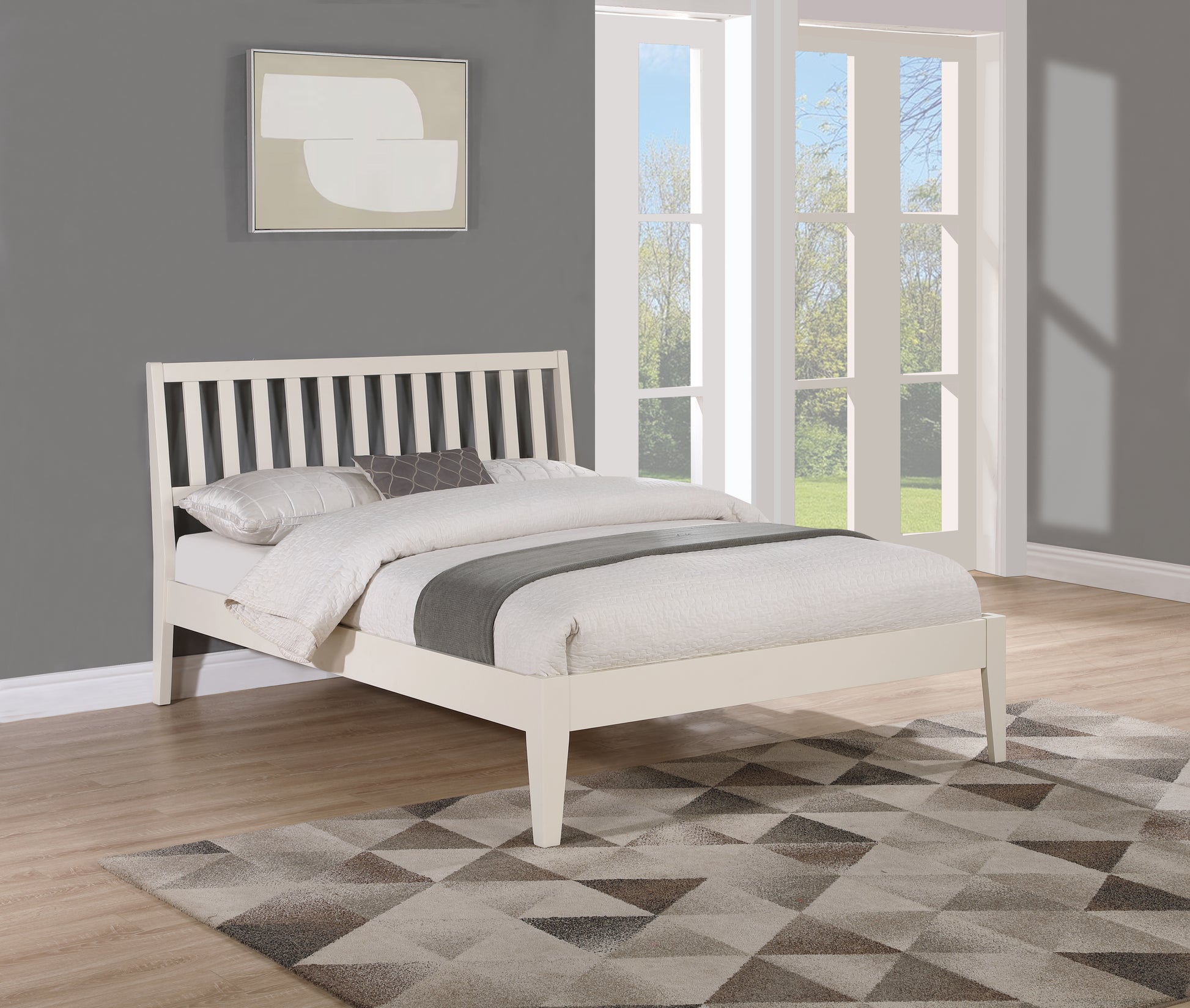 Luna 5ft Bed - Ivory