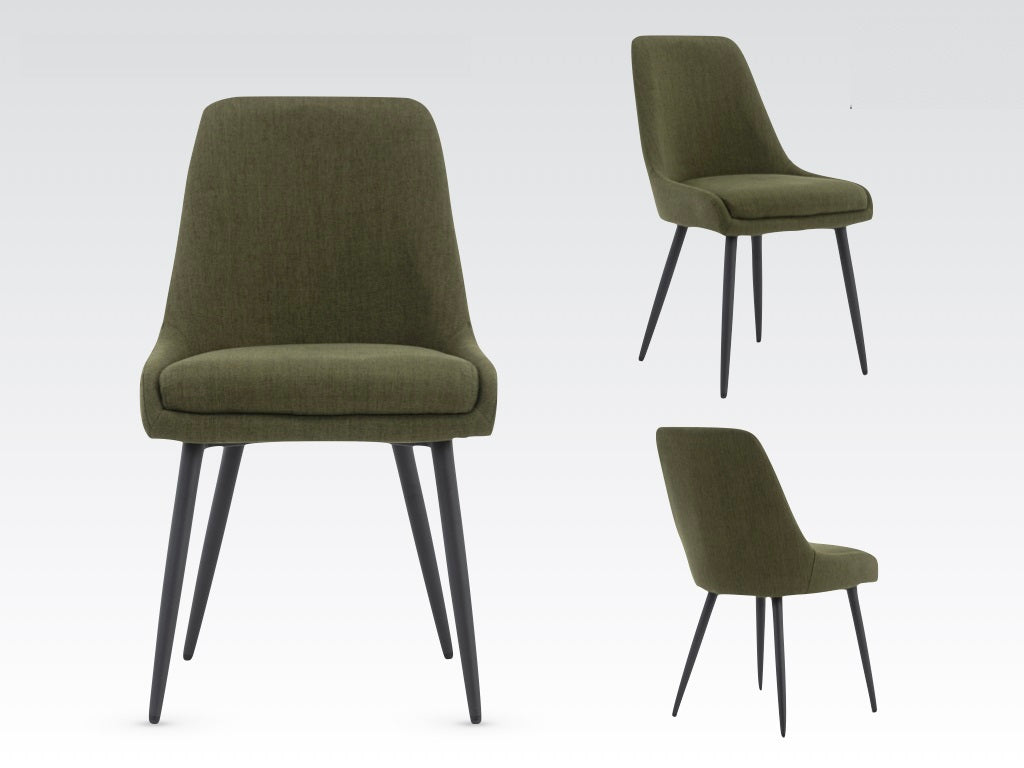 Noah Dining 2 Chairs - Dark Green