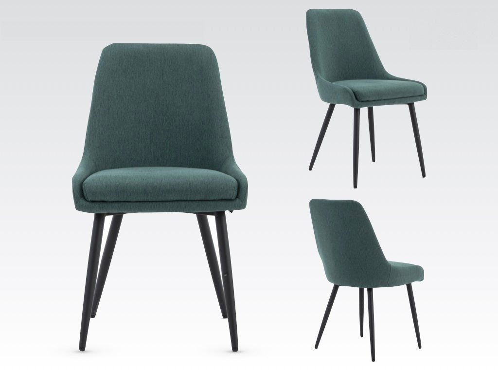 Noah Dining 2 Chairs - Teal Blue