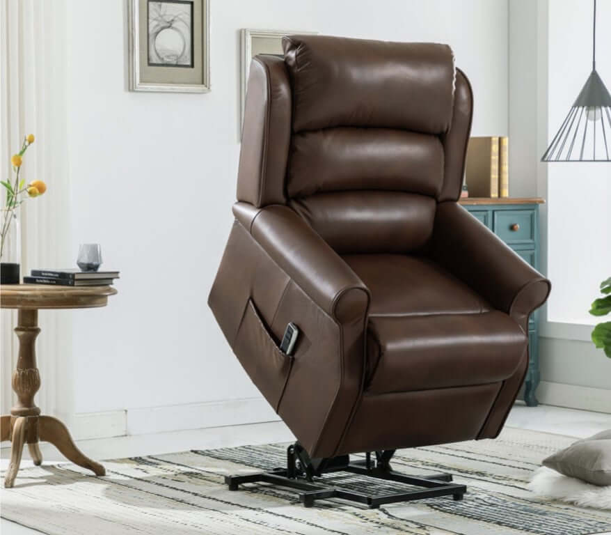 Windsor Lift & Tilt Dual Motor - Dark Brown Leather