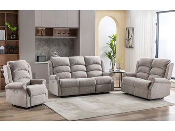 Windsor Electric 3+1+1 Sofa-  Natural