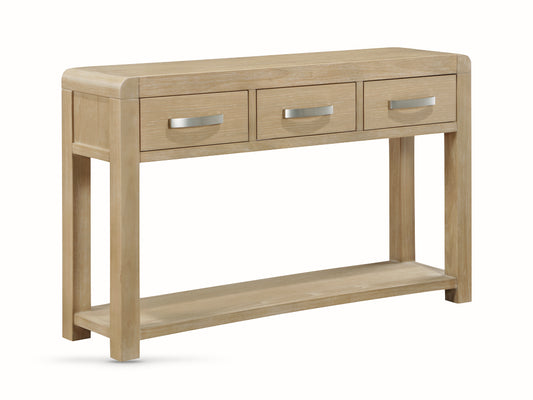 Tennessee Washed Oak 3 Drawer Hall Table