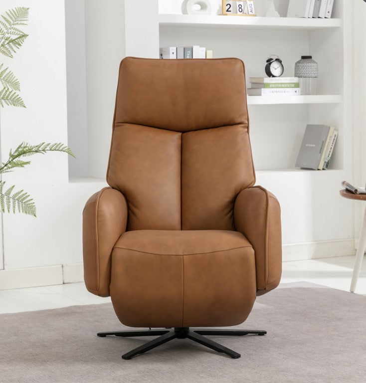 Prestige Triple Motor Electric Swivel Chair Leather - Camel