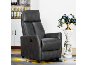 Lomond Single Motor Electric Recliner Chair - Grey