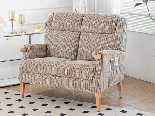 Lisbon 2 Seater Fabric Sofa - Natural