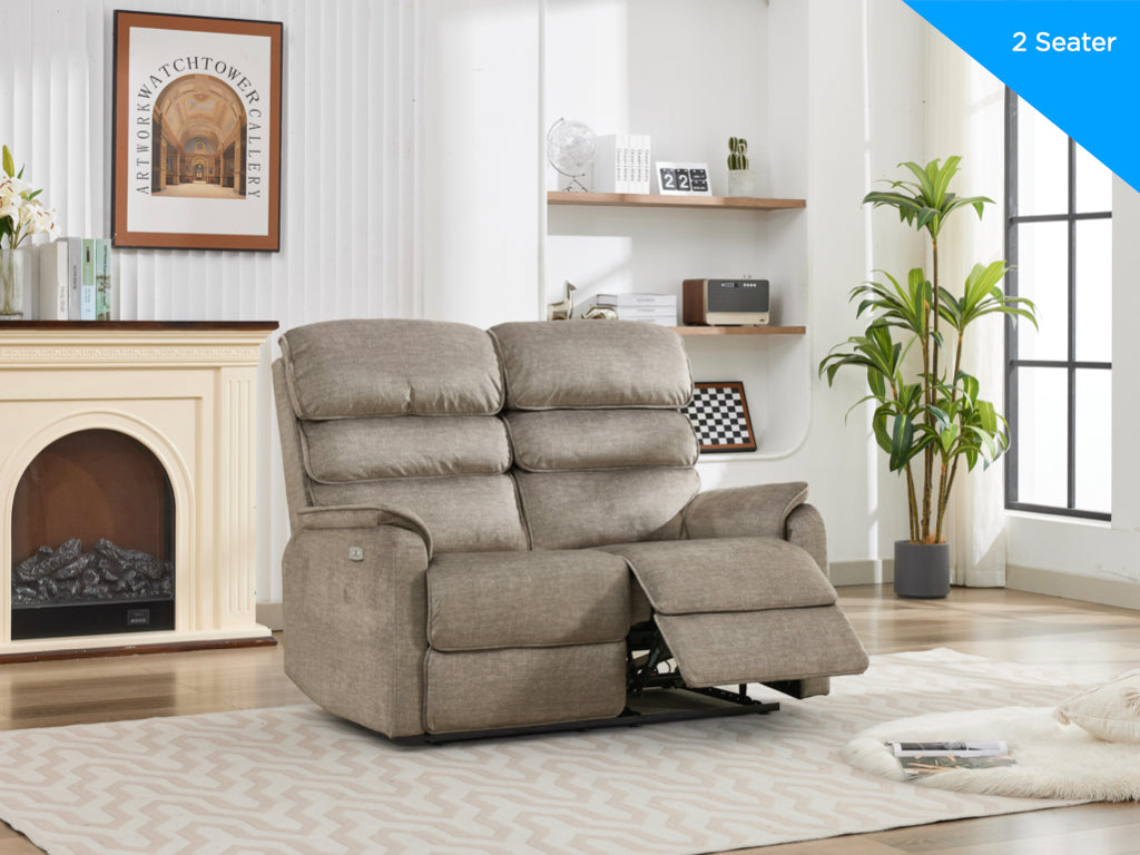 Savoy 2 Seater Electric Taupe