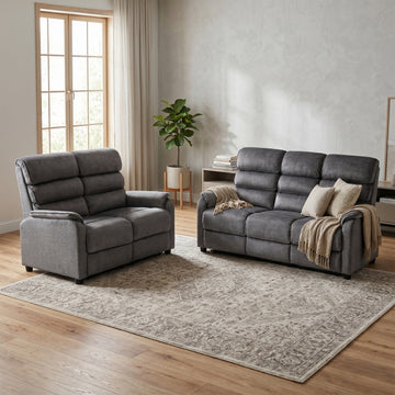 Savoy 3+2 Seater Sofa Suite Fixed - Grey