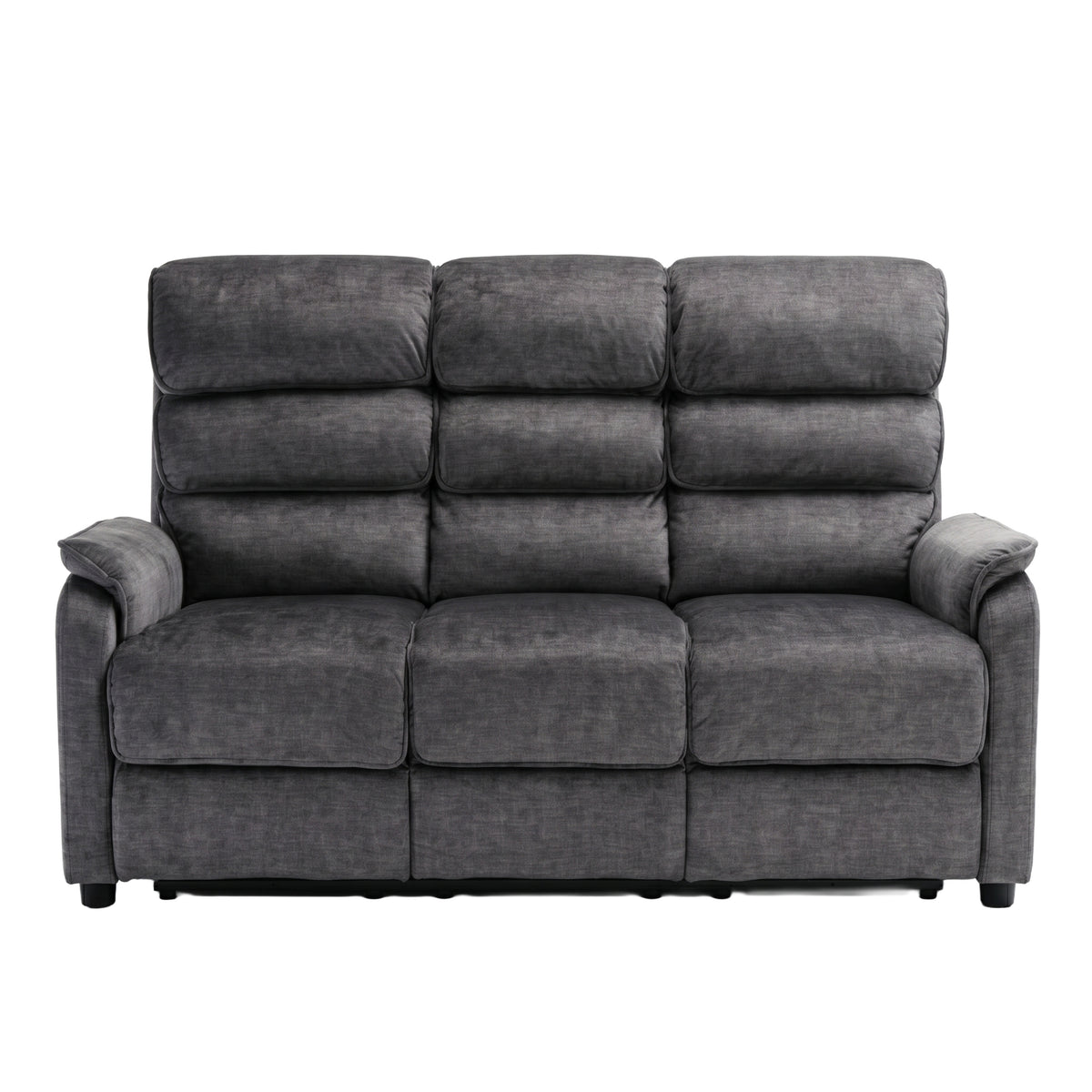 Savoy 3+1+1 Sofa Suite Fixed- Grey Fabric