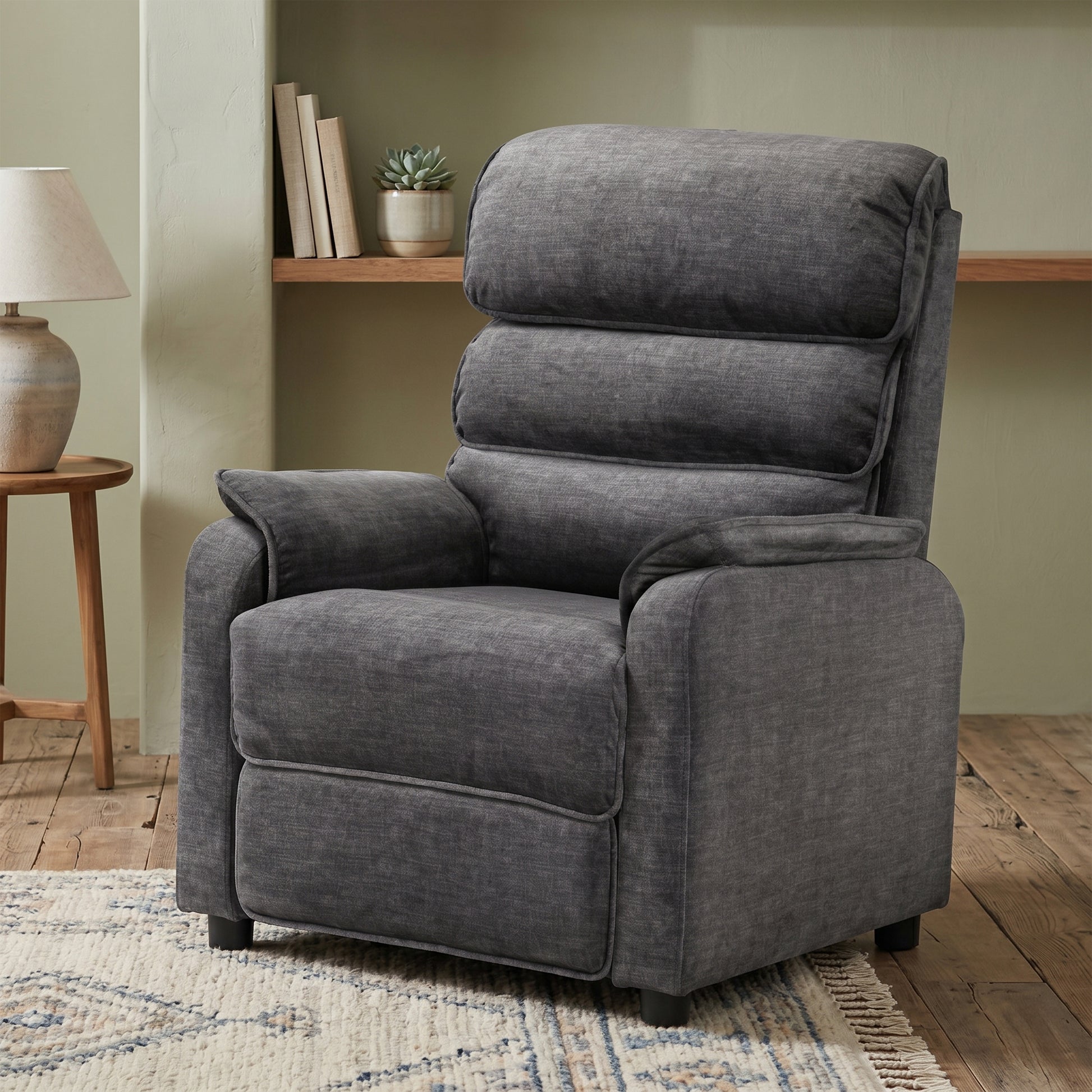 Savoy 3+1+1 Sofa Suite Fixed- Grey Fabric