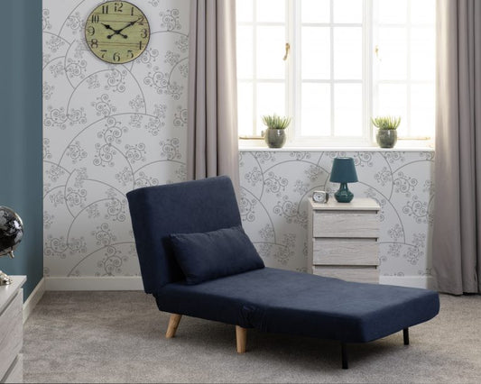 Astoria Chair Bed - Navy Blue Fabric