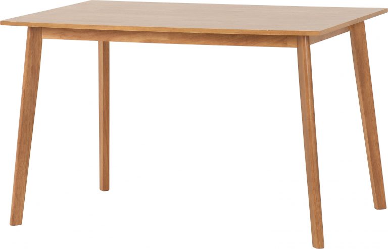 Wooden table on a white background