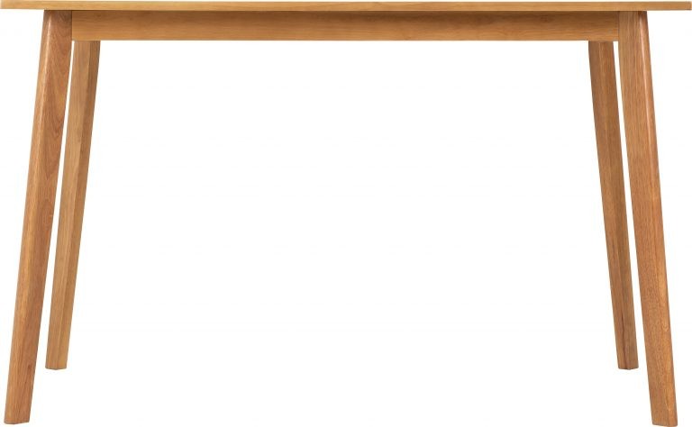 Wooden table on a white background