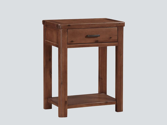 Andorra 1 Drawer Console - Dark Acacia Wood