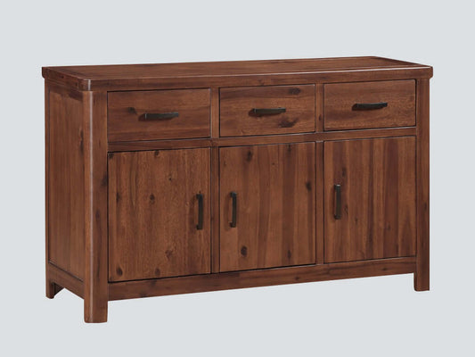 Andorra 3 Door Sideboard - Dark Acacia Wood