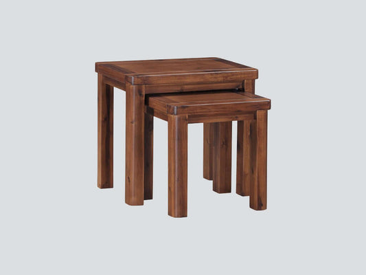 Andorra Nest of Tables - Dark Acacia Wood