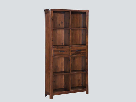 Andorra Tall Bookcase - Dark Acacia Wood