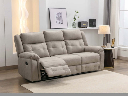 Berkeley 3 Seater Recliner Sofa - Light Grey