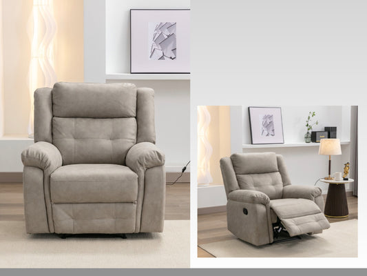 Berkeley Recliner Chair - Light Grey