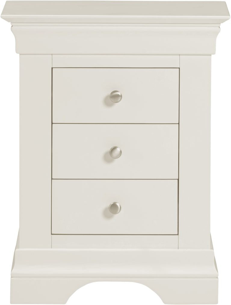 Bordeaux 3 Drawer Bedside- Ivory (Set of 2)