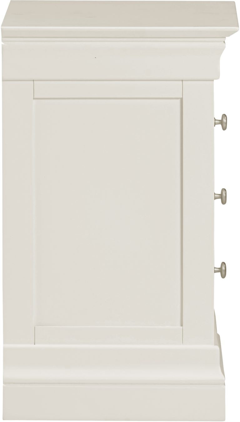 Bordeaux 3 Drawer Bedside- Ivory (Set of 2)