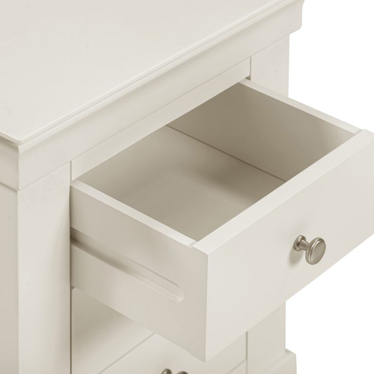 Bordeaux 3 Drawer Bedside- Ivory (Set of 2)