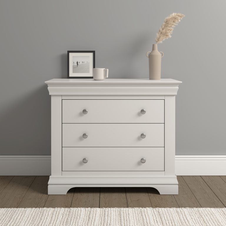 Bordeaux 3 Drawer Chest- Ivory