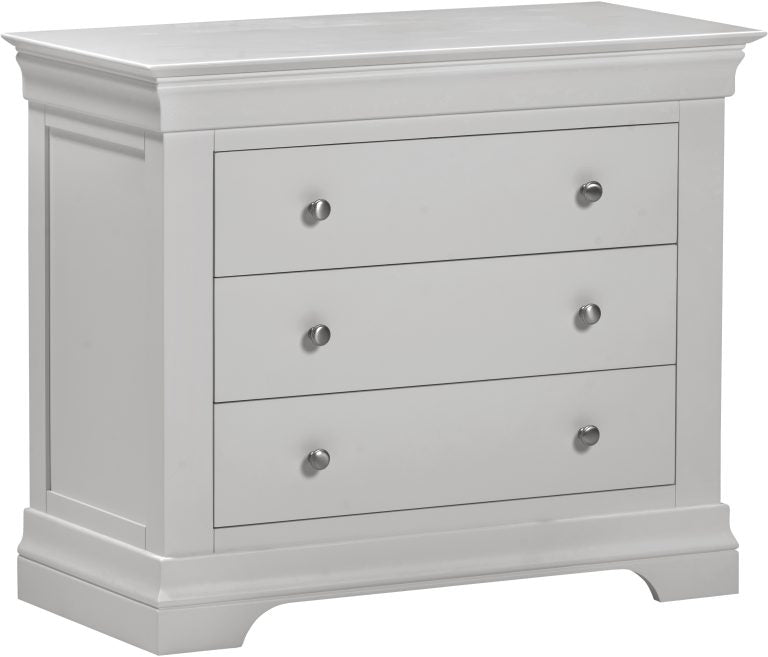 Bordeaux 3 Drawer Chest- Pebble Grey