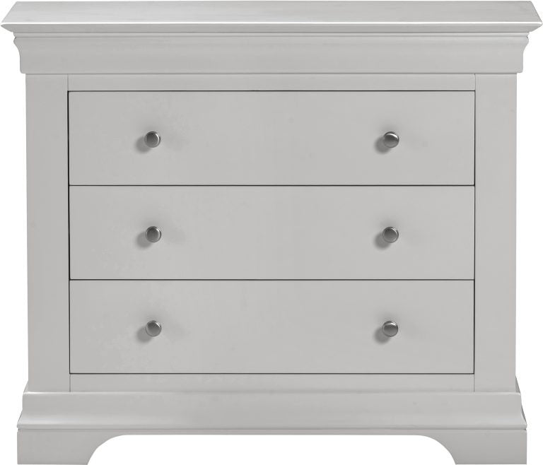 Bordeaux 3 Drawer Chest- Pebble Grey
