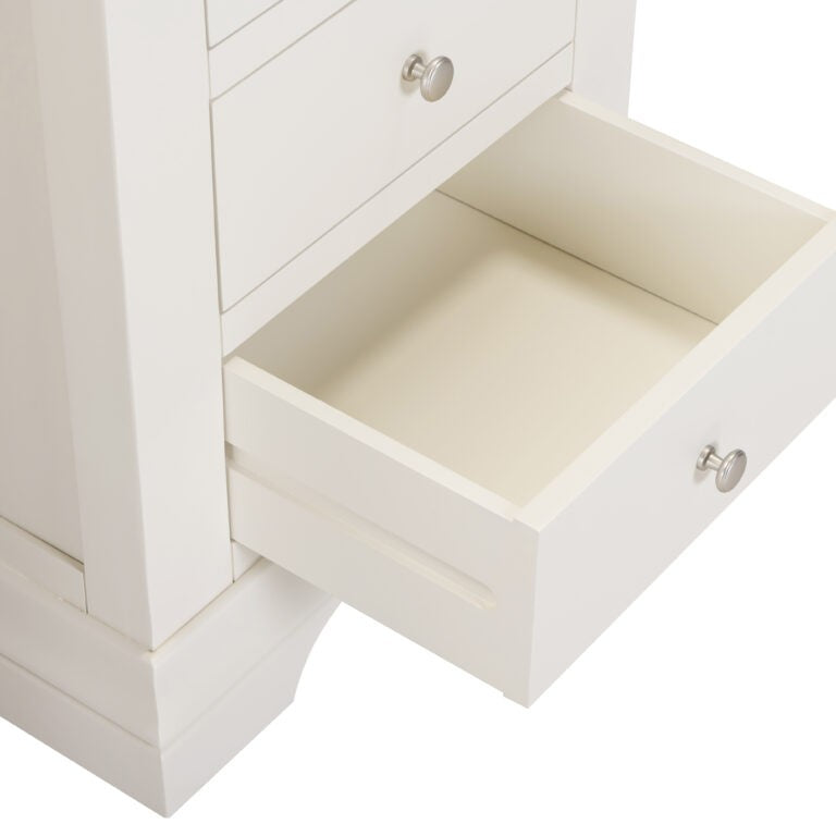 Bordeaux 3 Drawer Dressing Table Set- Ivory/Oat Fabric
