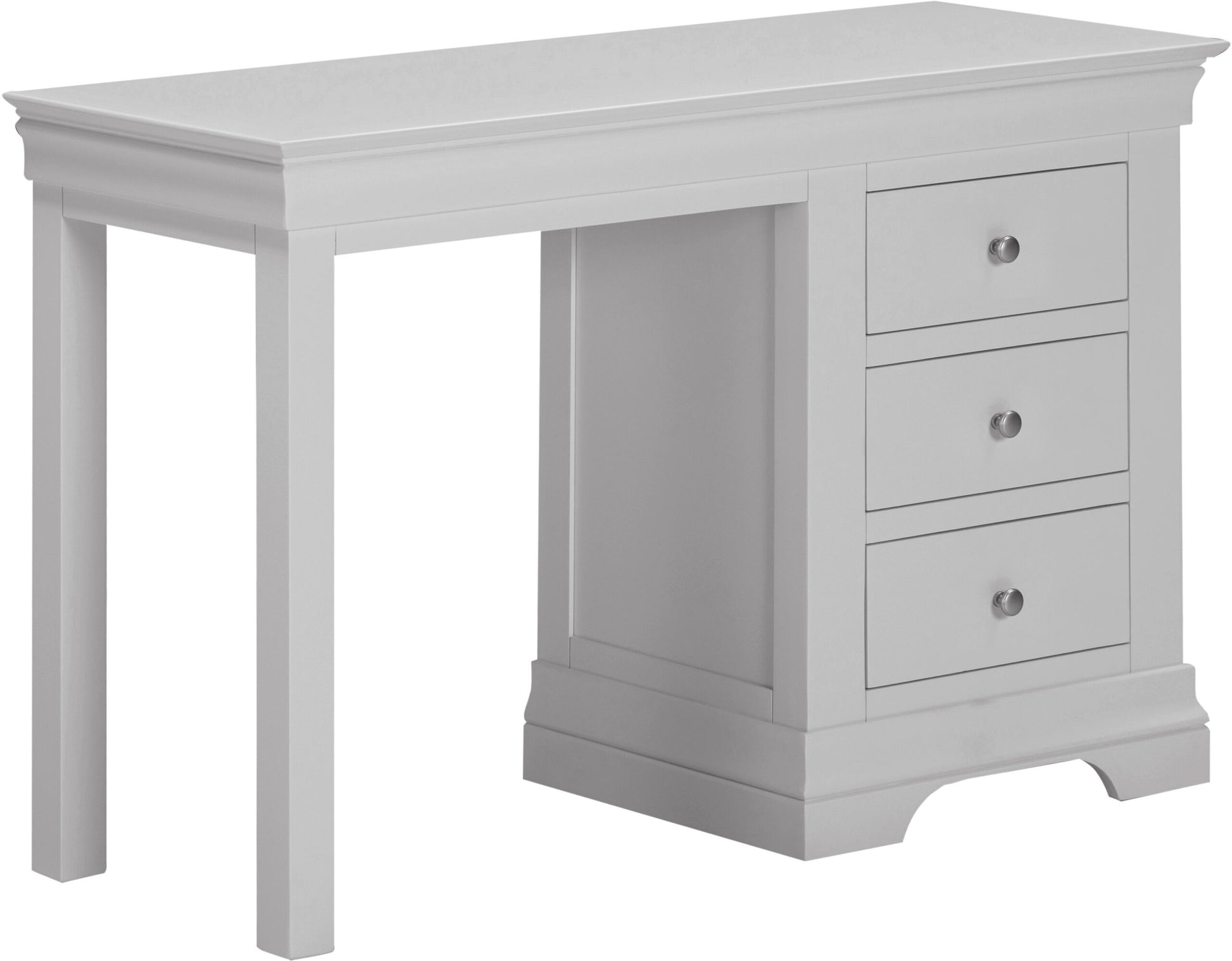 Bordeaux 3 Drawer Dressing Table - Pebble Grey