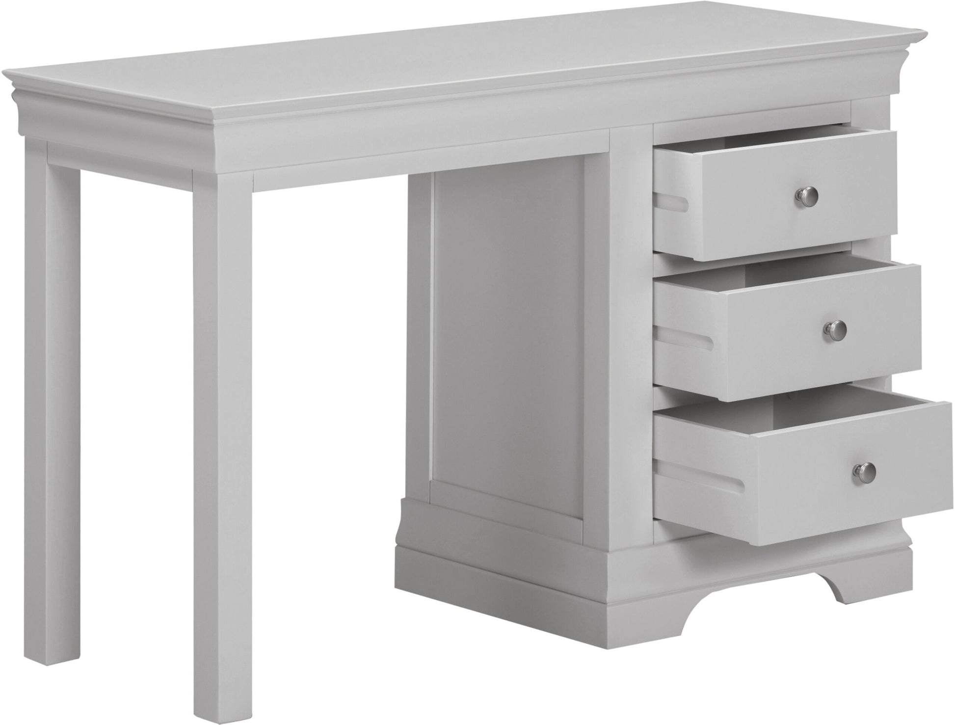 Bordeaux 3 Drawer Dressing Table - Pebble Grey