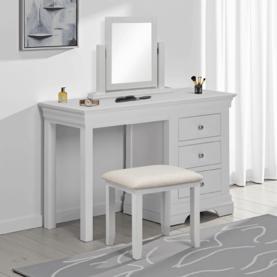 Bordeaux 3 Drawer Dressing Table - Pebble Grey