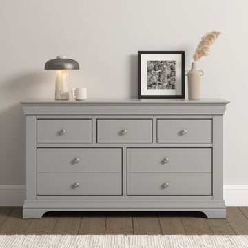 Bordeaux 3+2 Drawer Chest- Pebble Grey