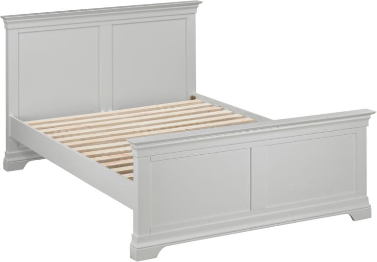 Bordeaux Bed High Foot End- Pebble Grey