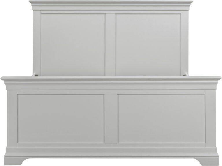 Bordeaux Bed High Foot End- Pebble Grey