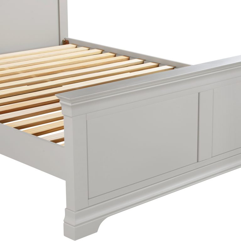 Bordeaux Bed High Foot End- Pebble Grey