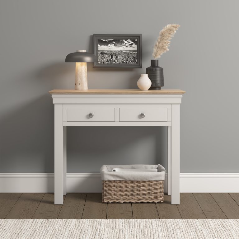 Bordeaux Console Table- Ivory/ Oak