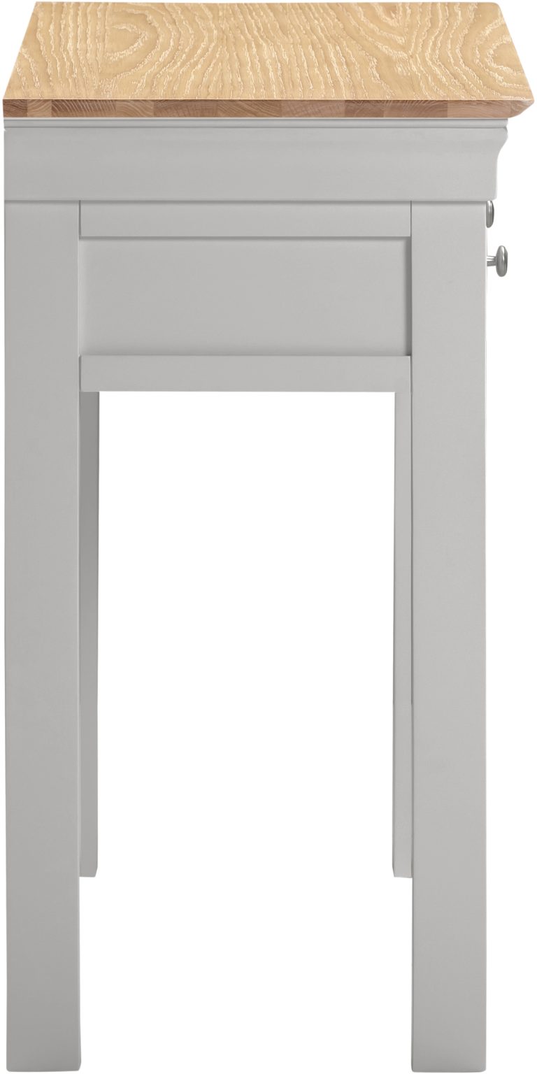 Bordeaux Console Table- Pebble Grey/Oak