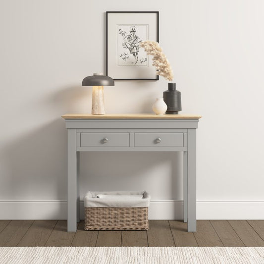 Bordeaux Console Table- Pebble Grey/Oak