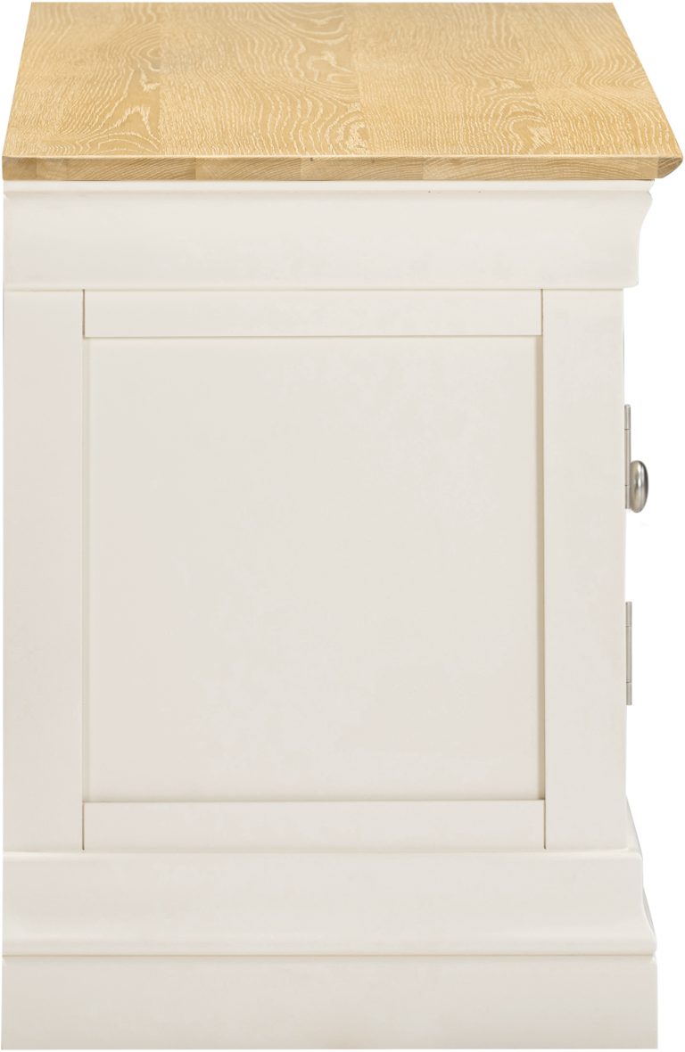 Bordeaux Small TV Stand- Ivory/Oak