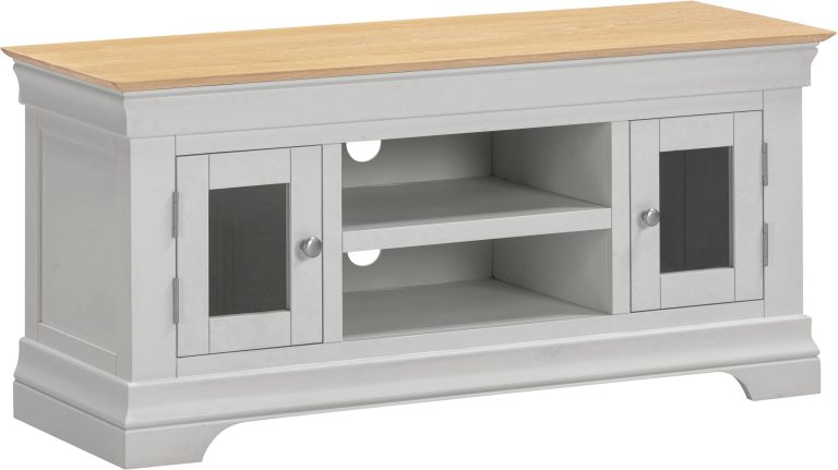 Bordeaux Small TV Stand- Pebble Grey/Oak