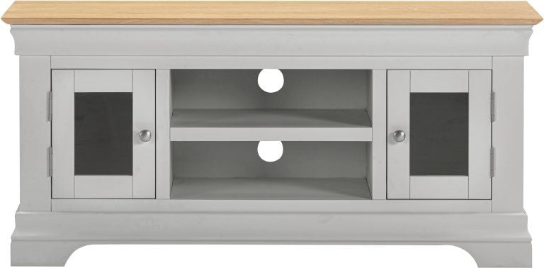 Bordeaux Small TV Stand- Pebble Grey/Oak