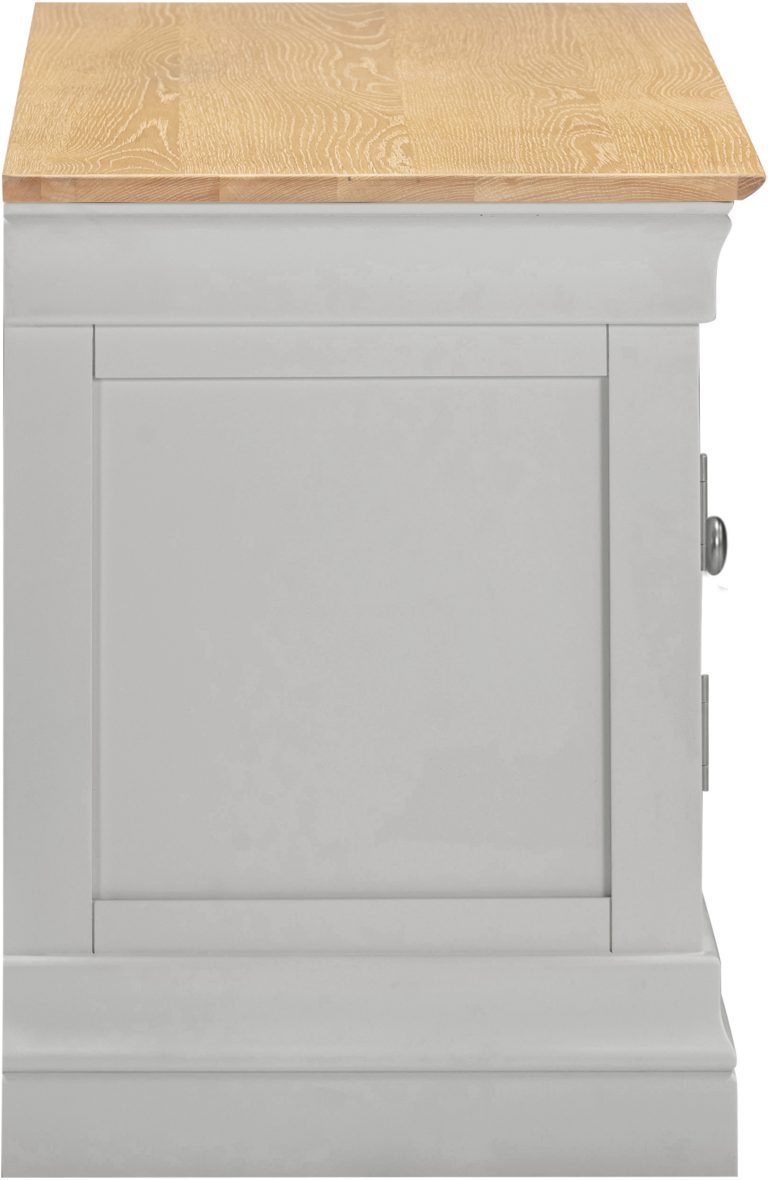 Bordeaux Small TV Stand- Pebble Grey/Oak