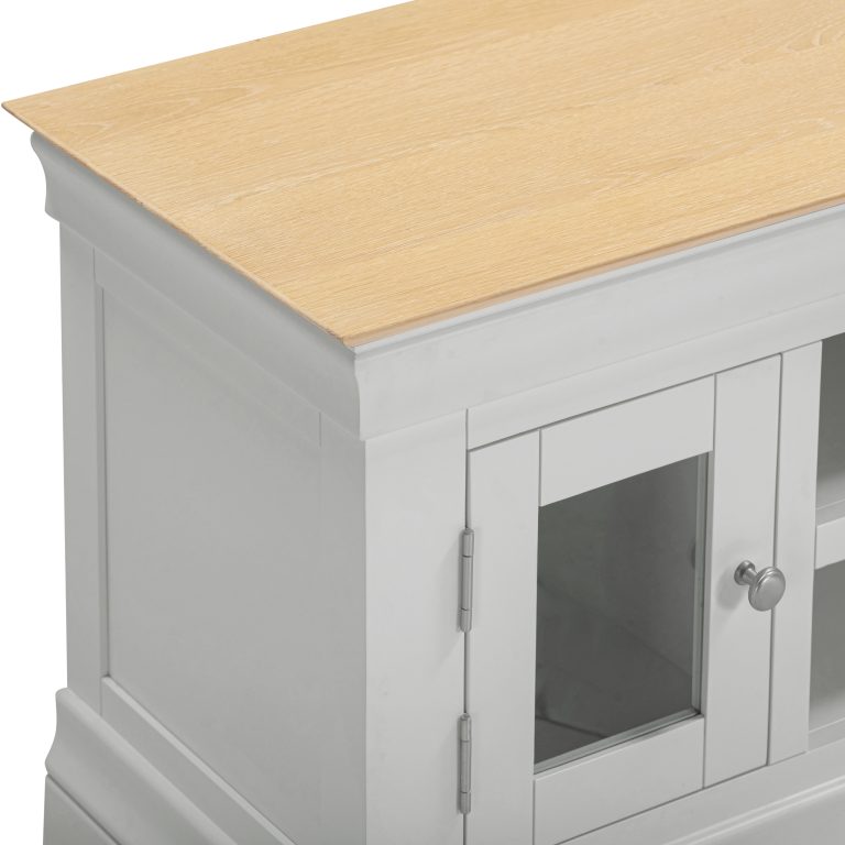 Bordeaux Small TV Stand- Pebble Grey/Oak